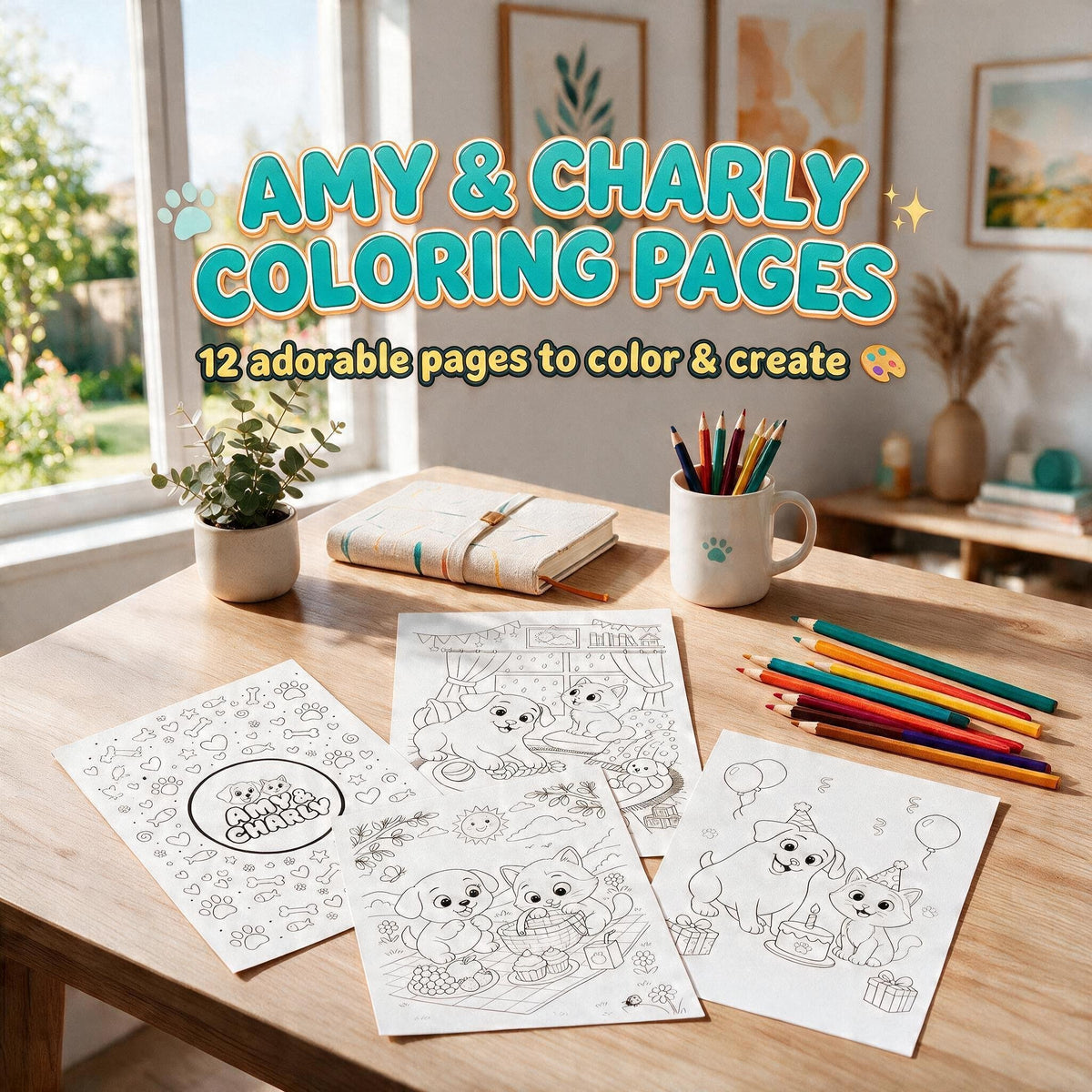 Amy & Charly Coloring Pages